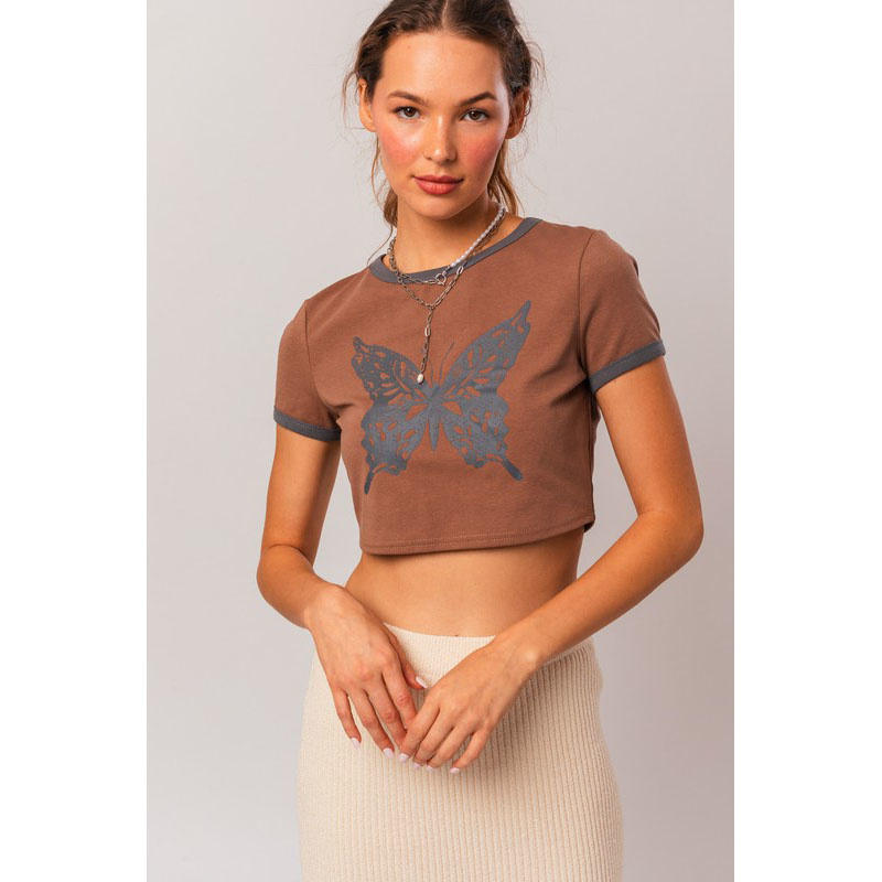 butterfly crop top