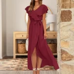 wrap front dress