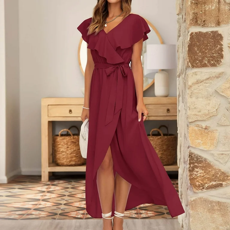 wrap front dress