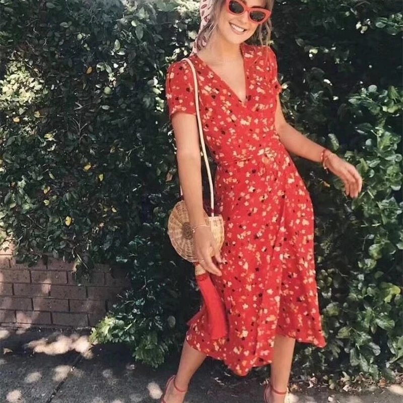 boho wrap dress