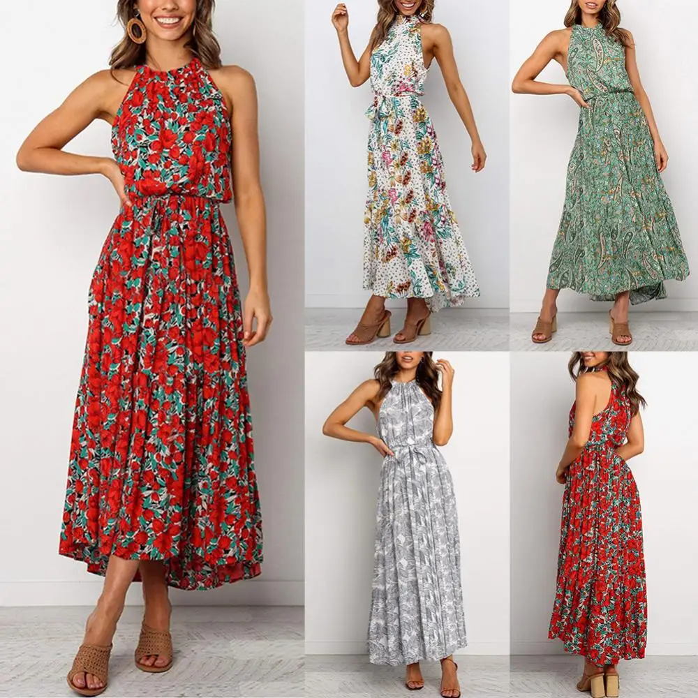 floral halter dress
