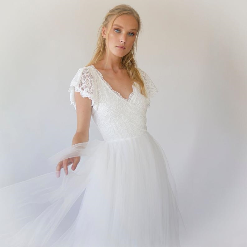 wrap wedding dress