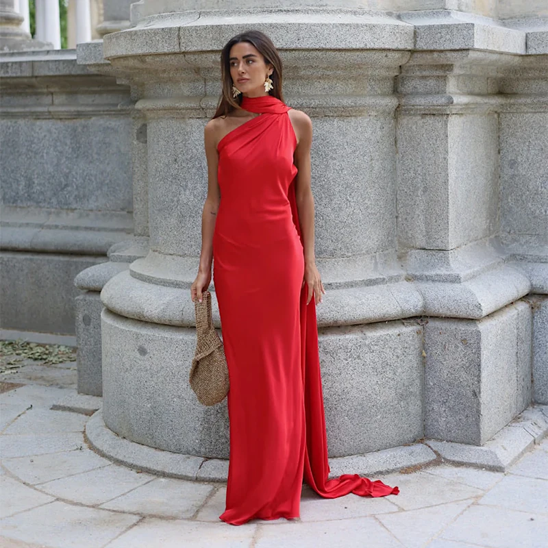 halter wrap dress