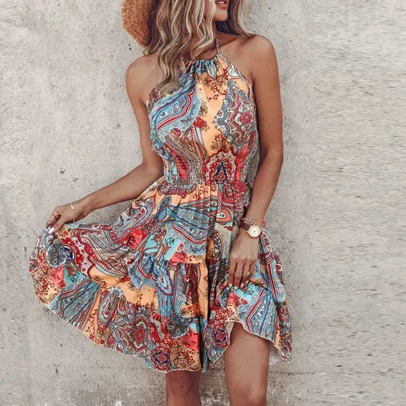 floral halter dress