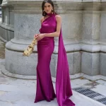 halter wrap dress