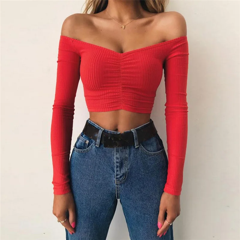 off the shoulder crop top