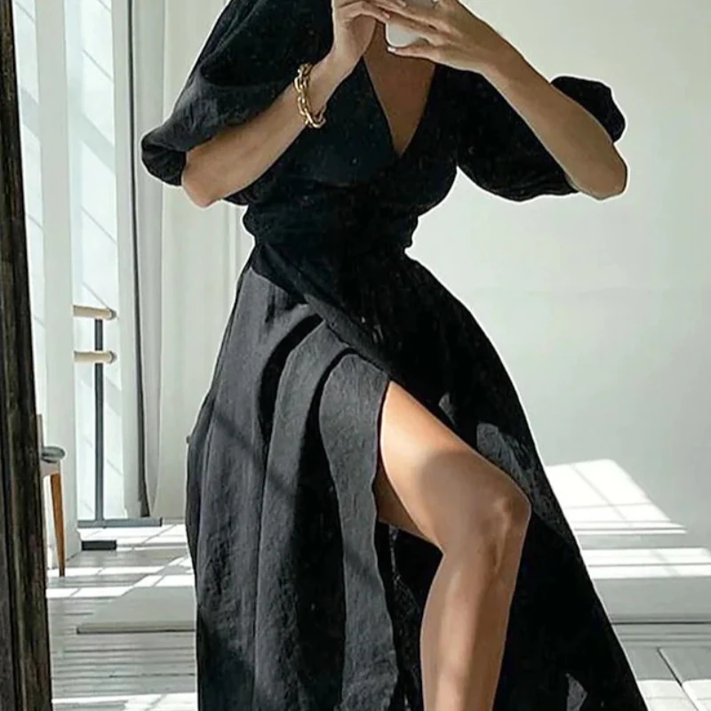 neck wrap dress