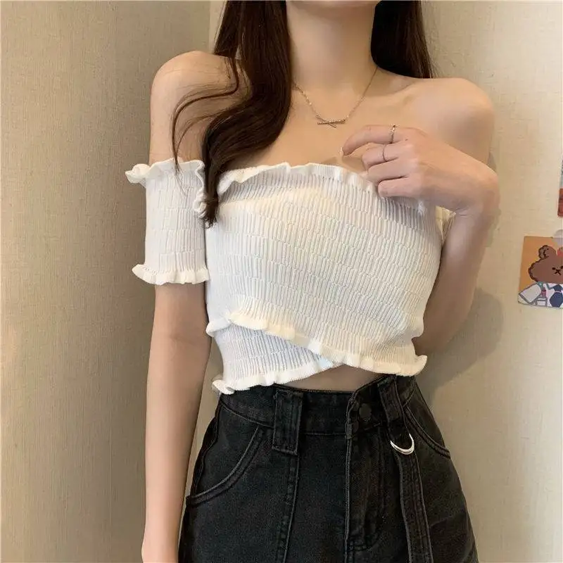 off the shoulder crop top