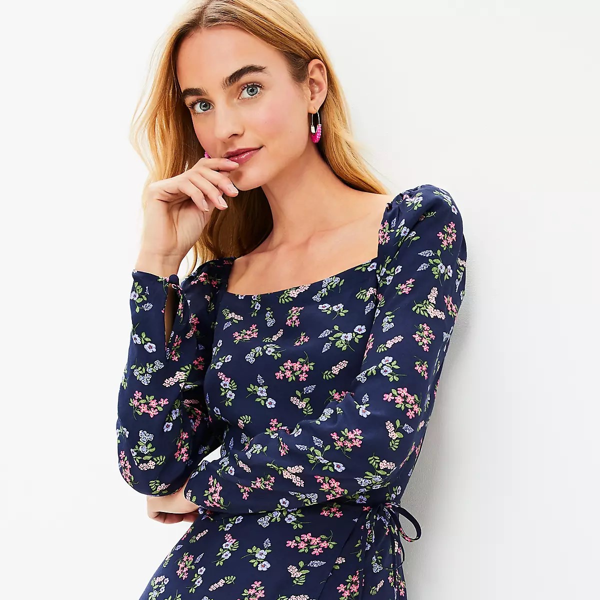 wrap around neck dress