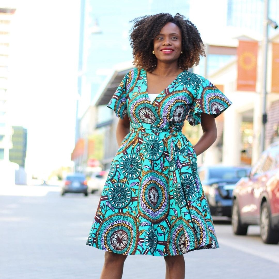 african wrap dress
