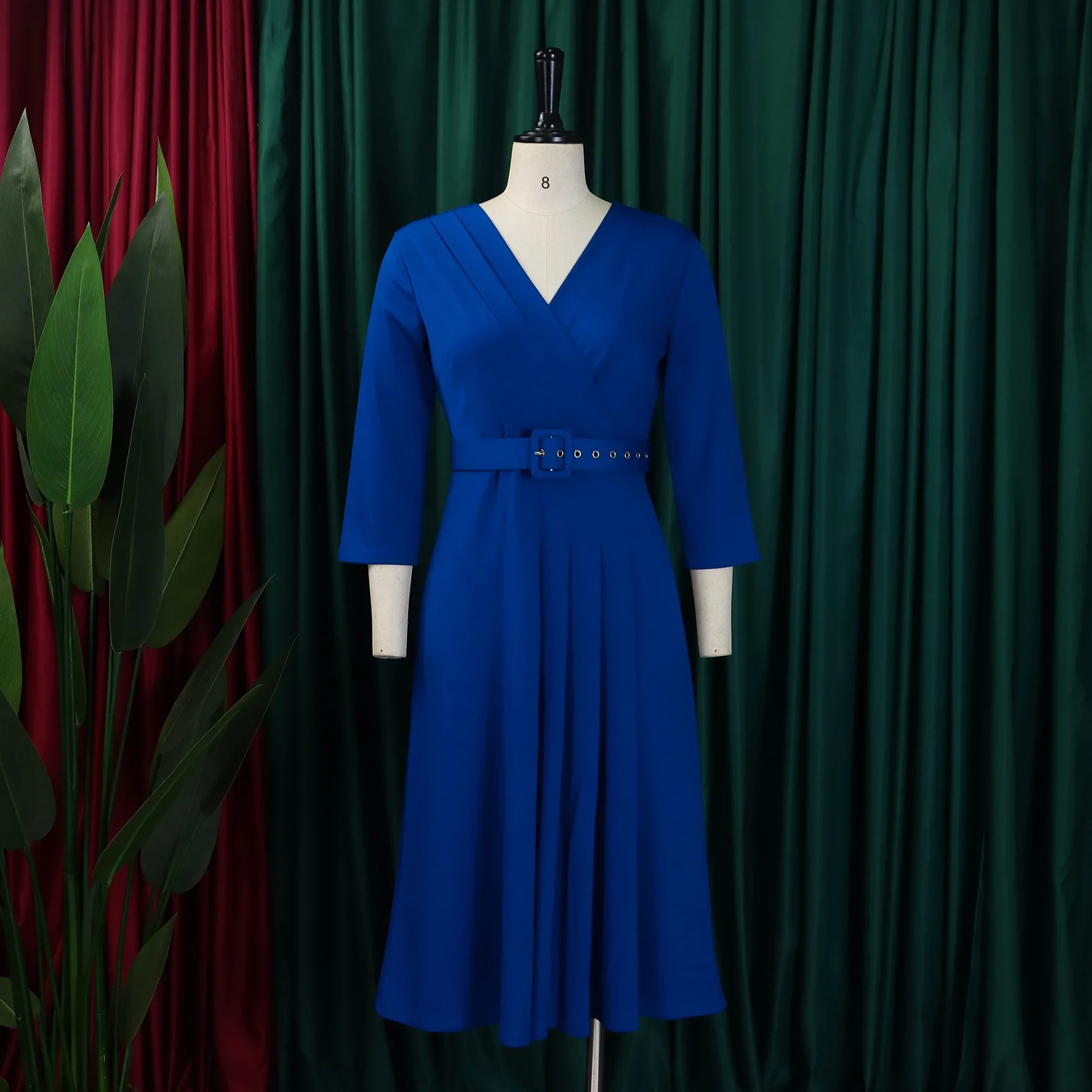 royal blue wrap dress