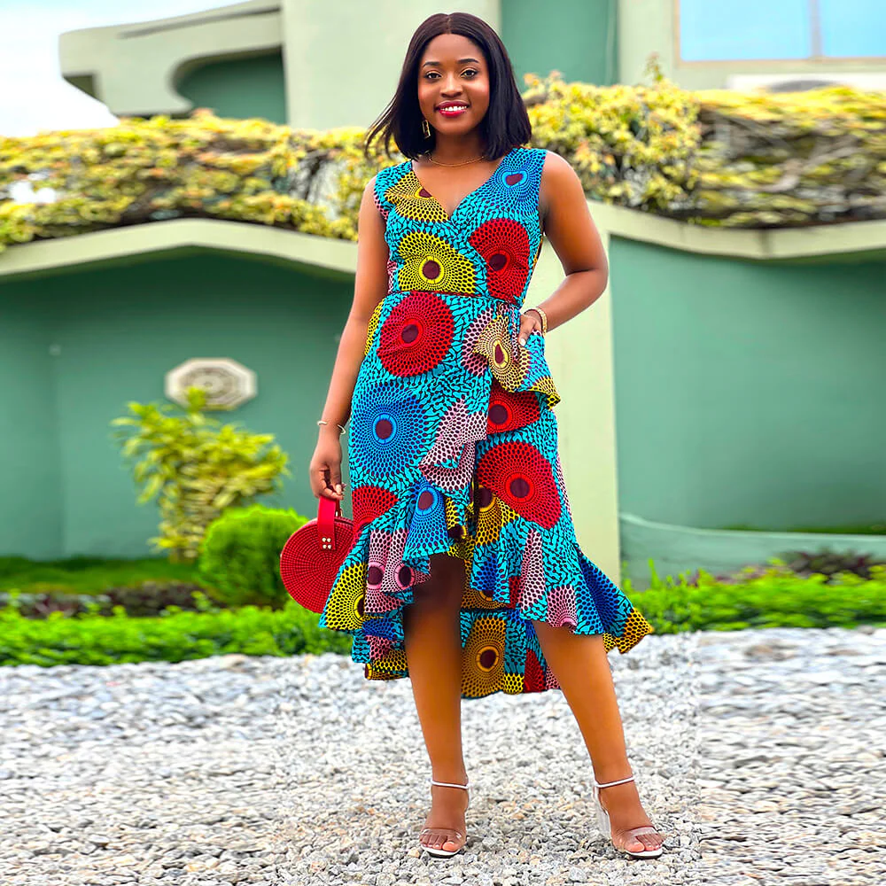 african wrap dress