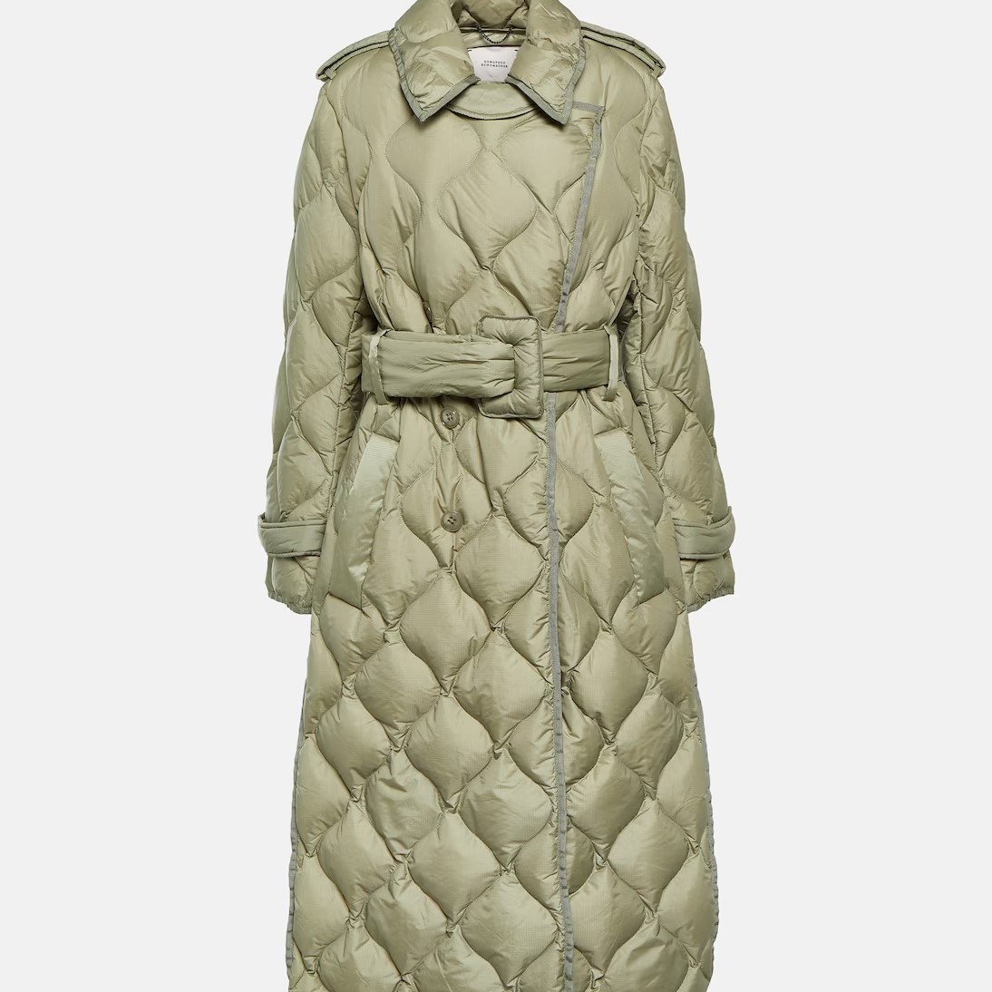 quilted trench coat