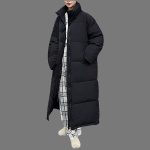 quilted long coat