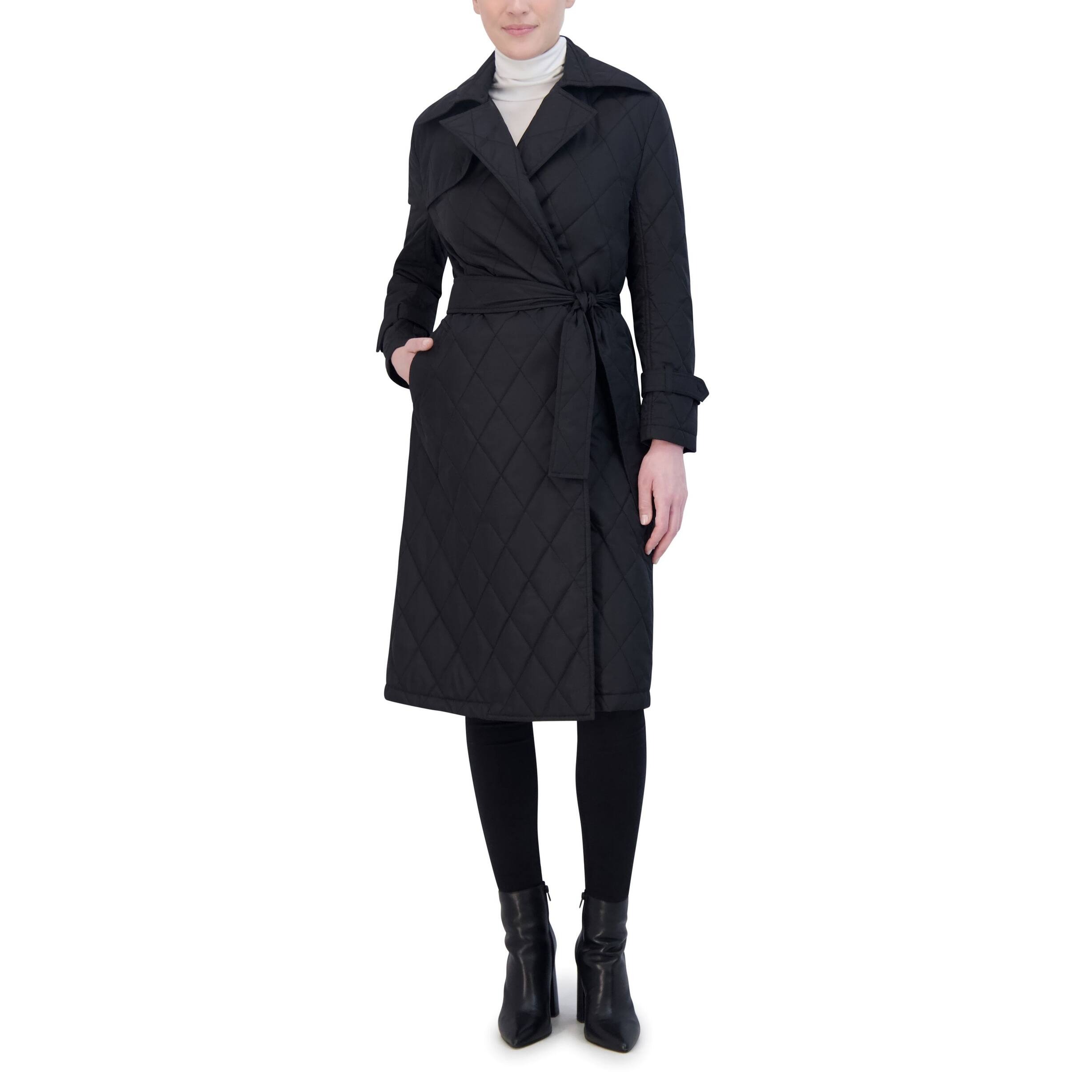 quilted trench coat