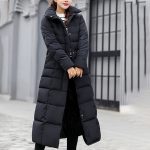 women’s long quilted coat