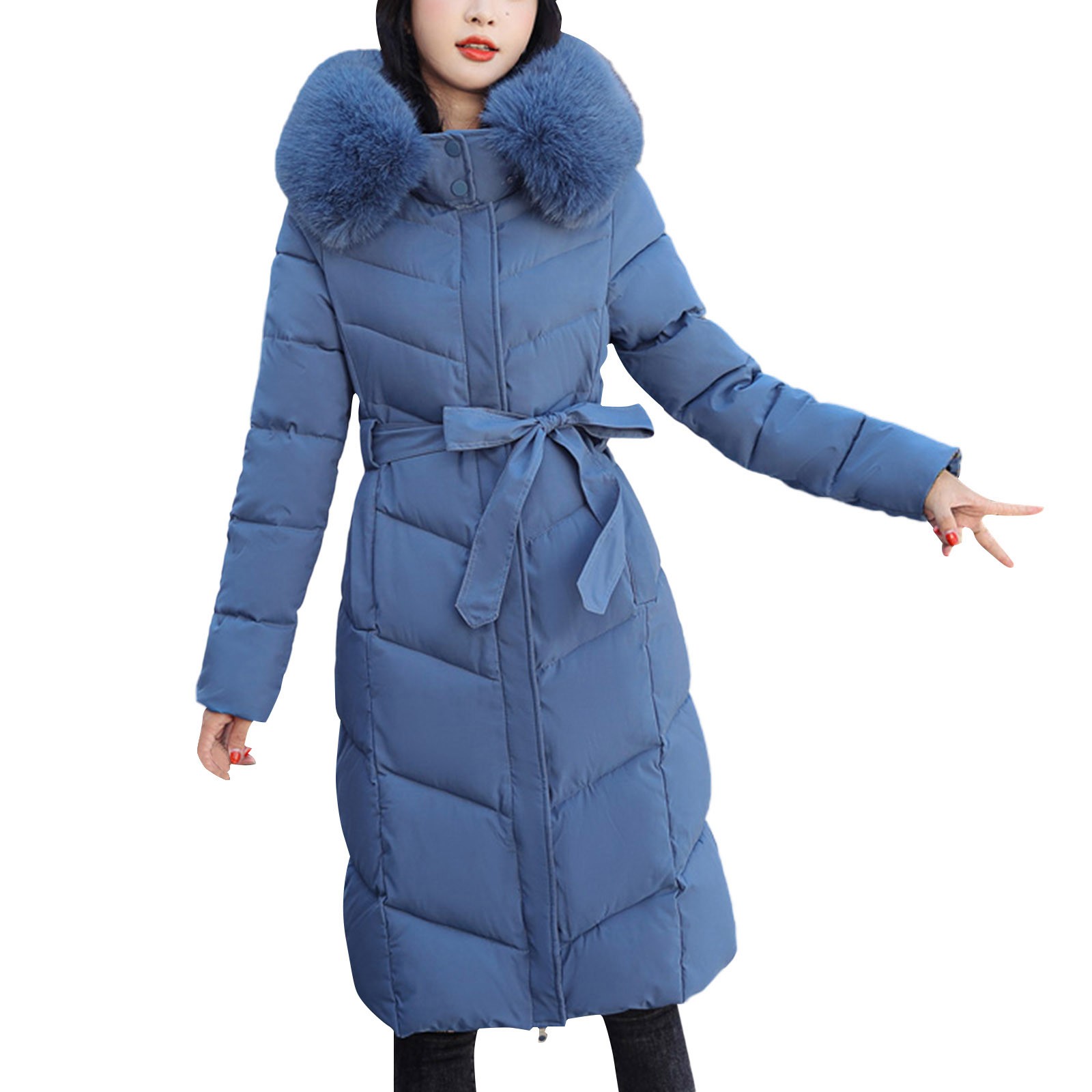 women’s long quilted coat