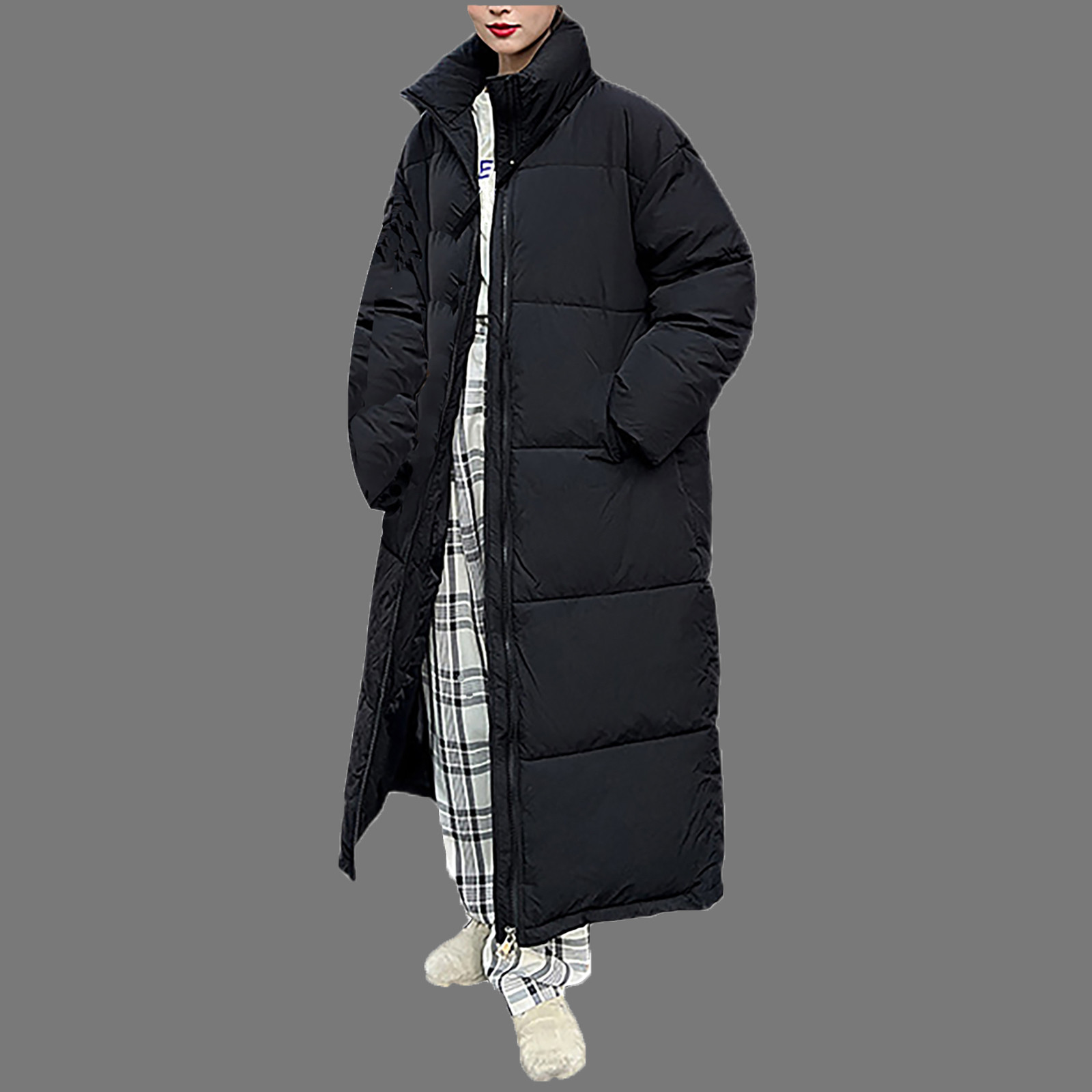 women’s long quilted coat