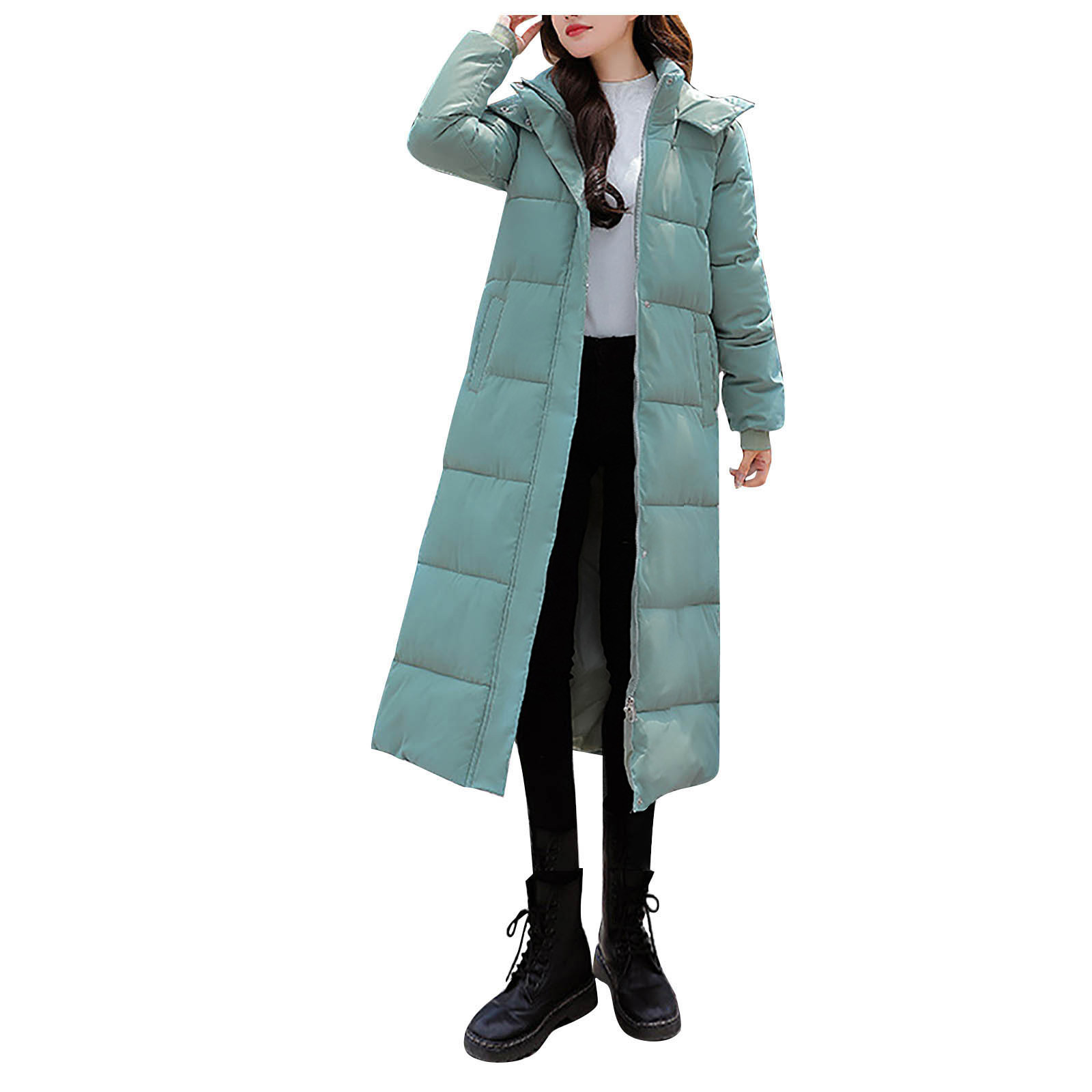long quilted puffer coat