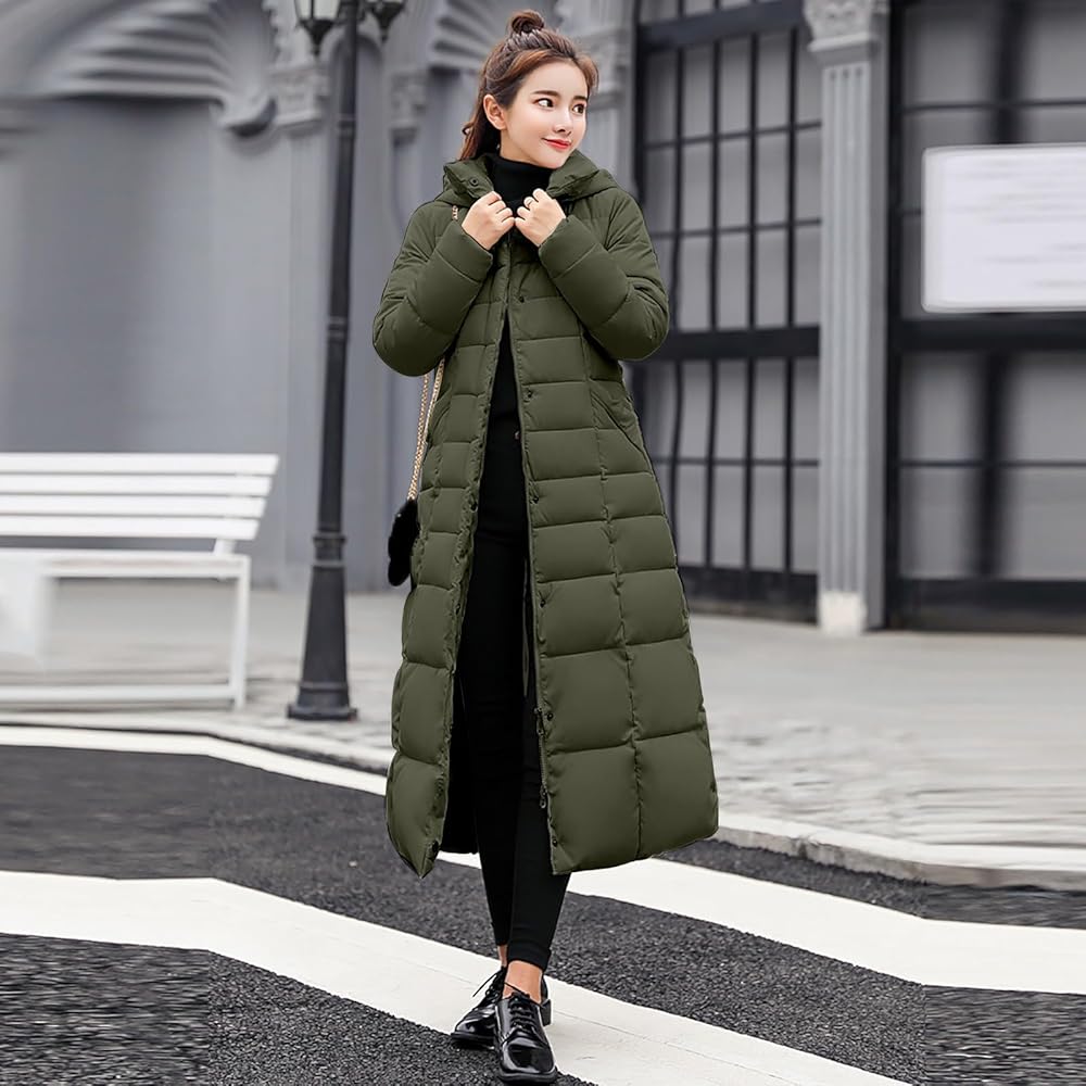 long quilted coat womens