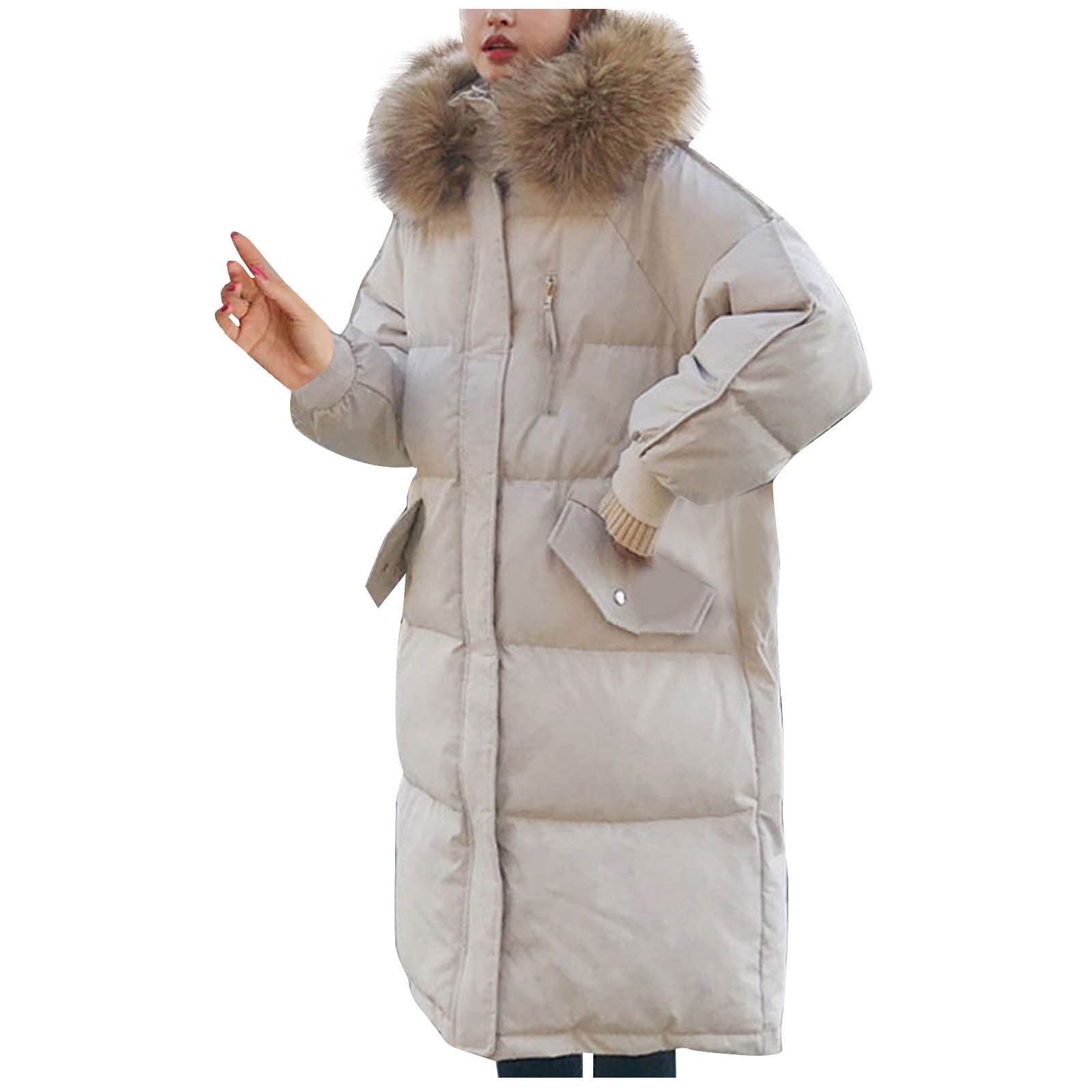 women’s long quilted coat