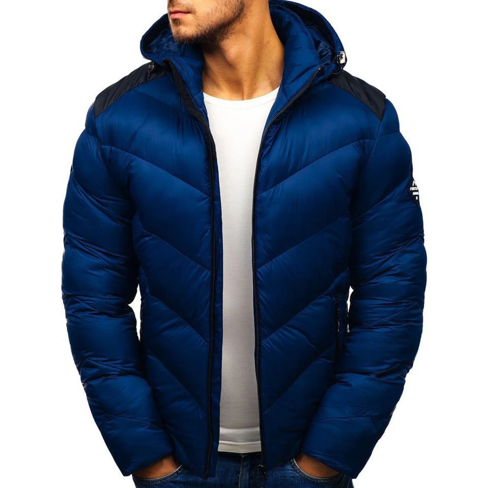 mens long quilted coat