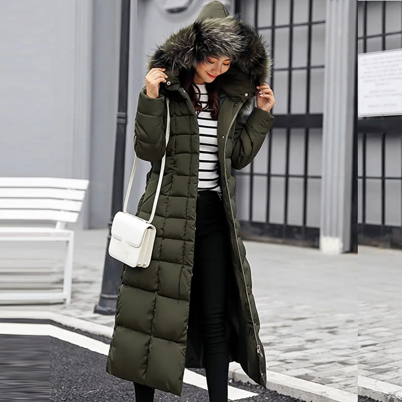 womens long quilted coat