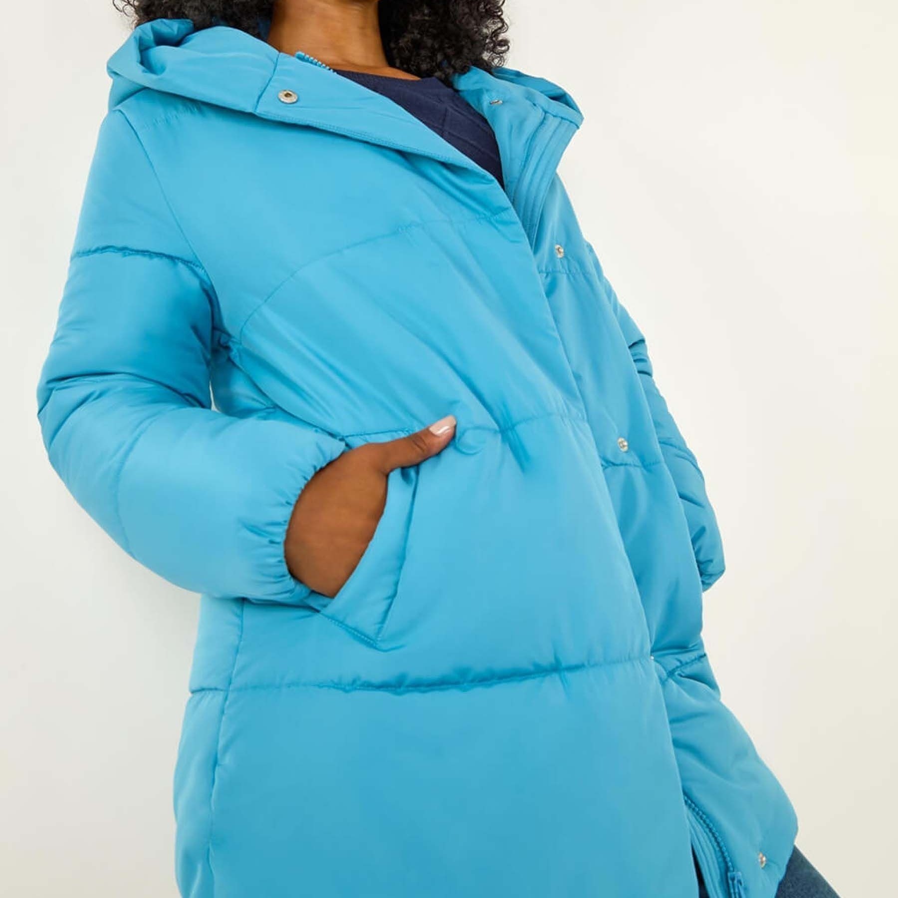 plus size quilted coat