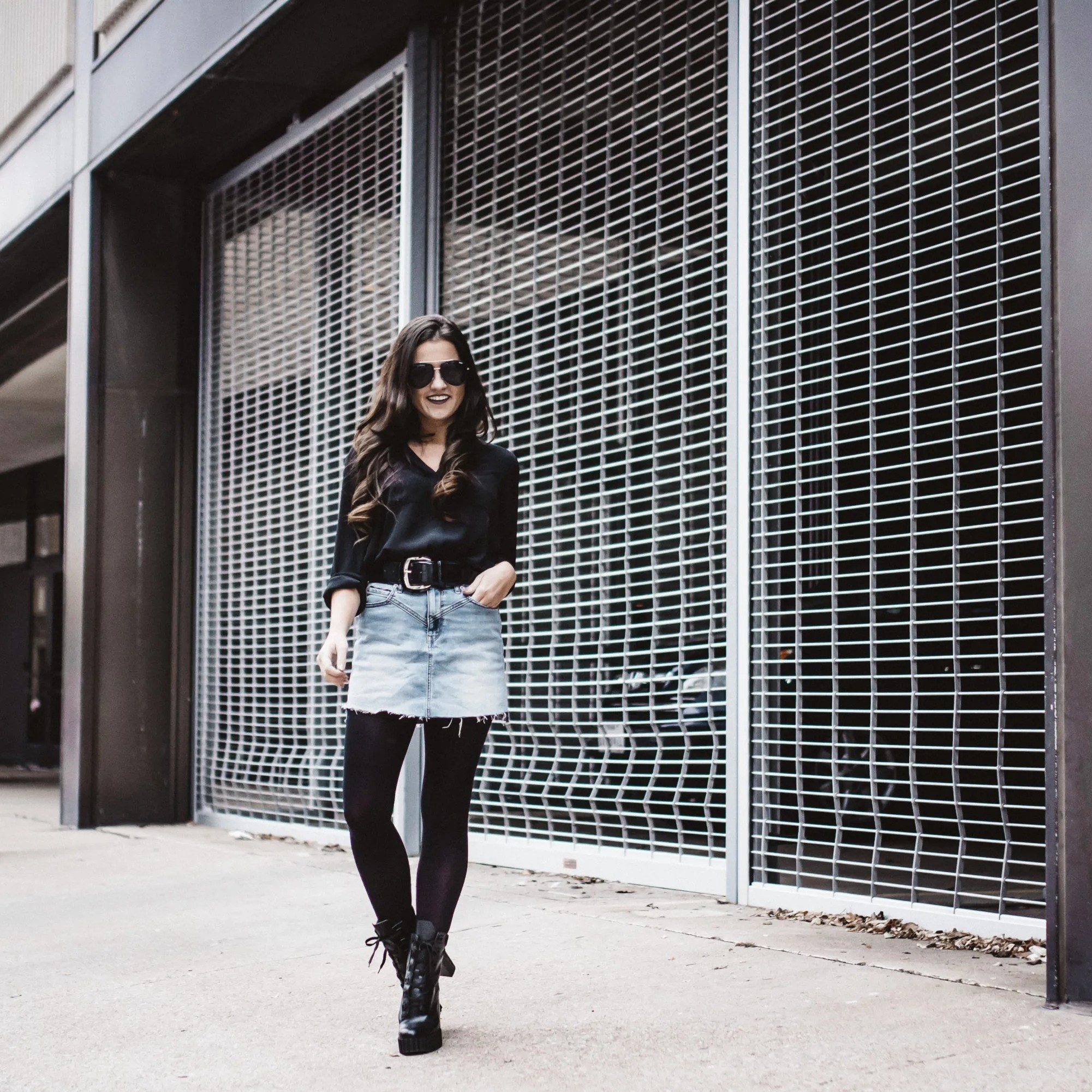 short jean skirt outfits