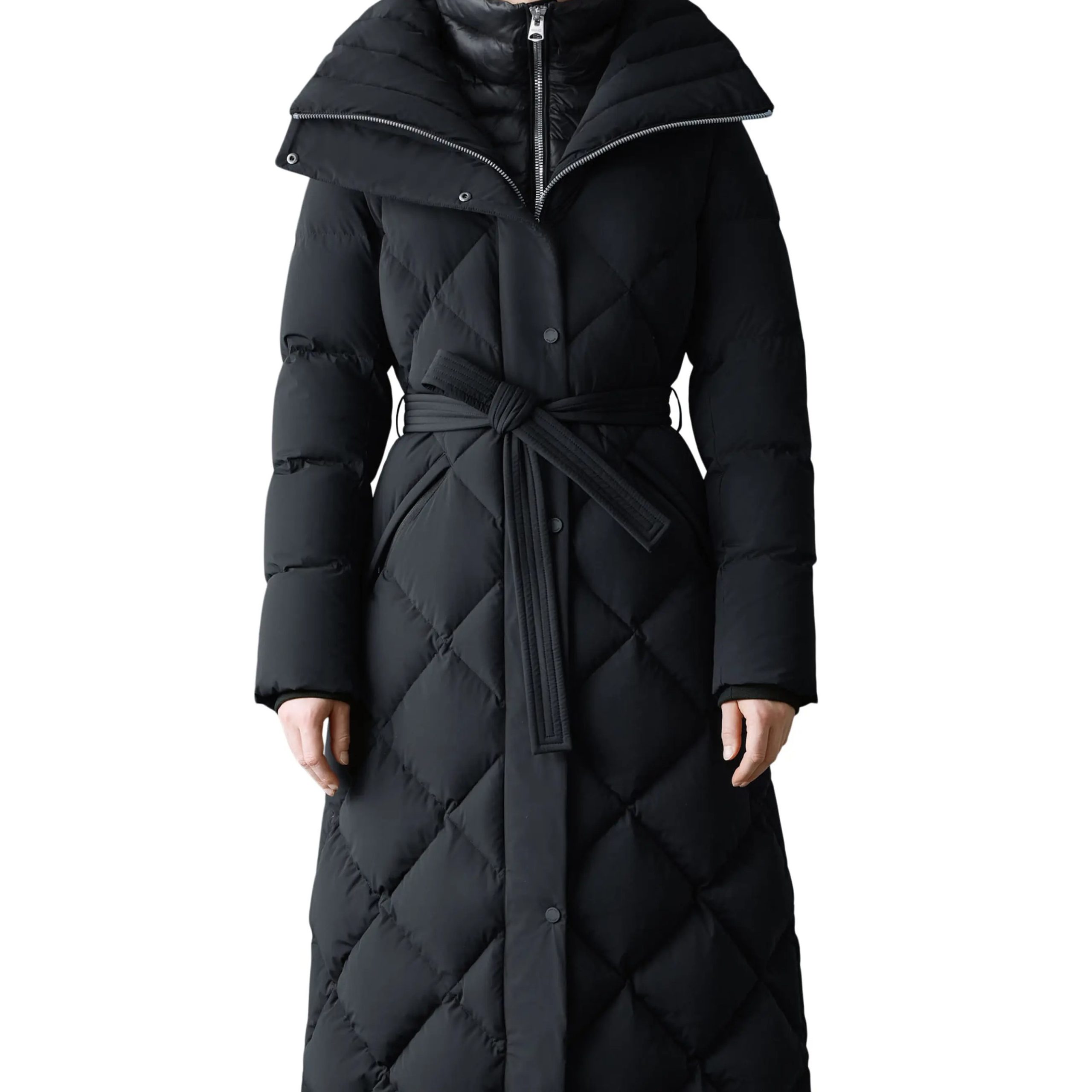 long quilted coat