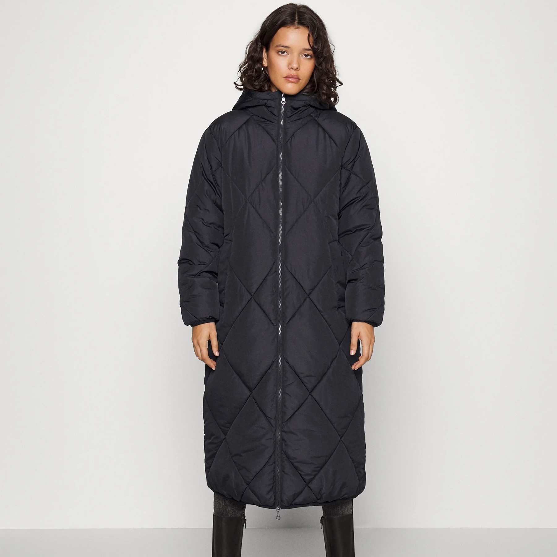 long quilted coat
