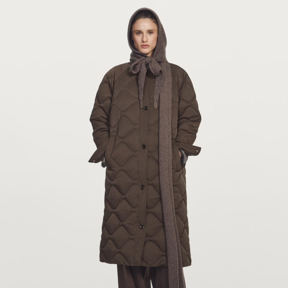 long quilted coat