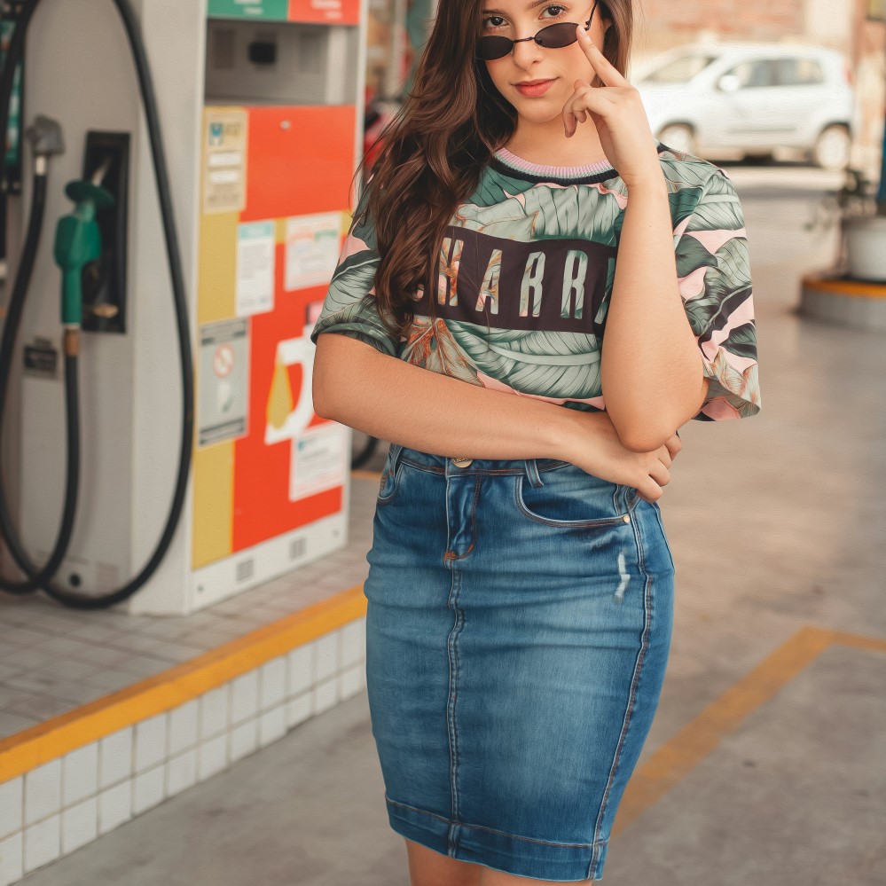 short jean skirt outfits