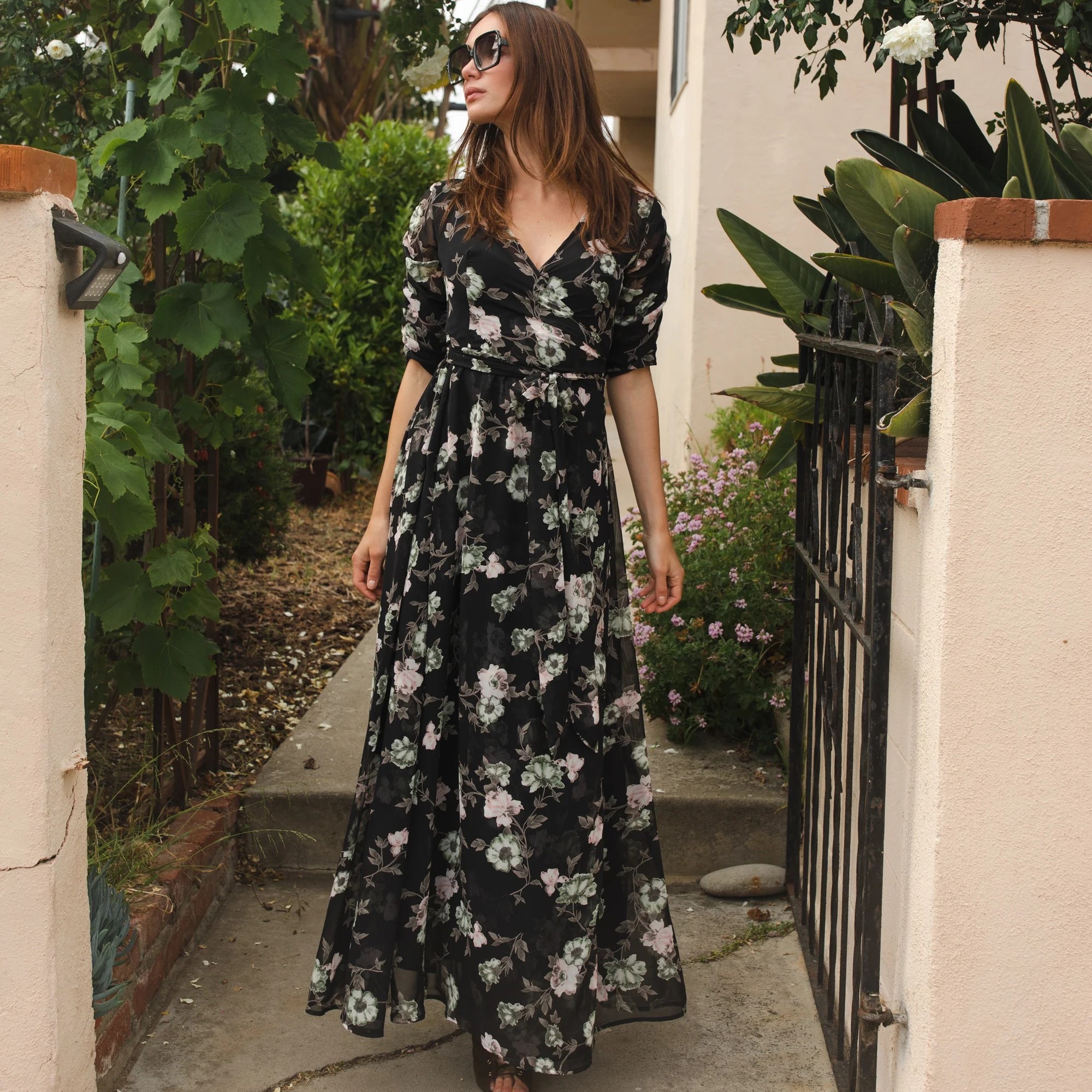 maxi wrap dress