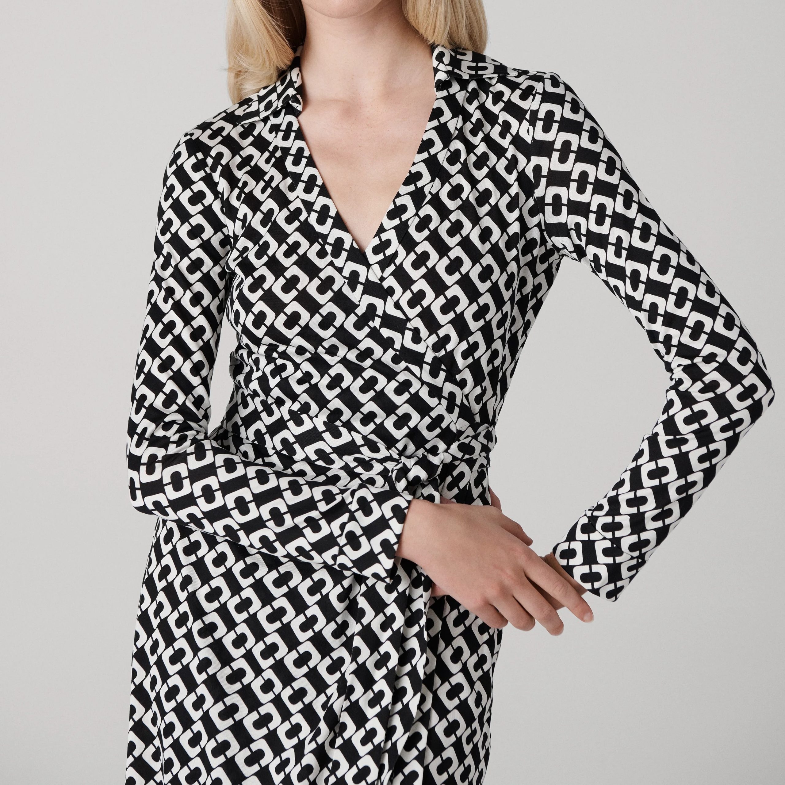 wrap dress with sleeves