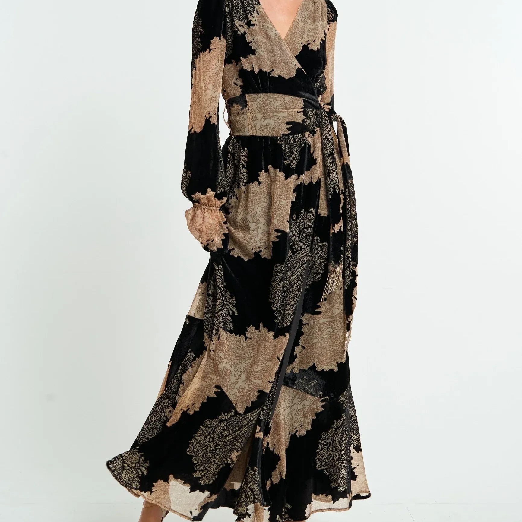 maxi wrap dress