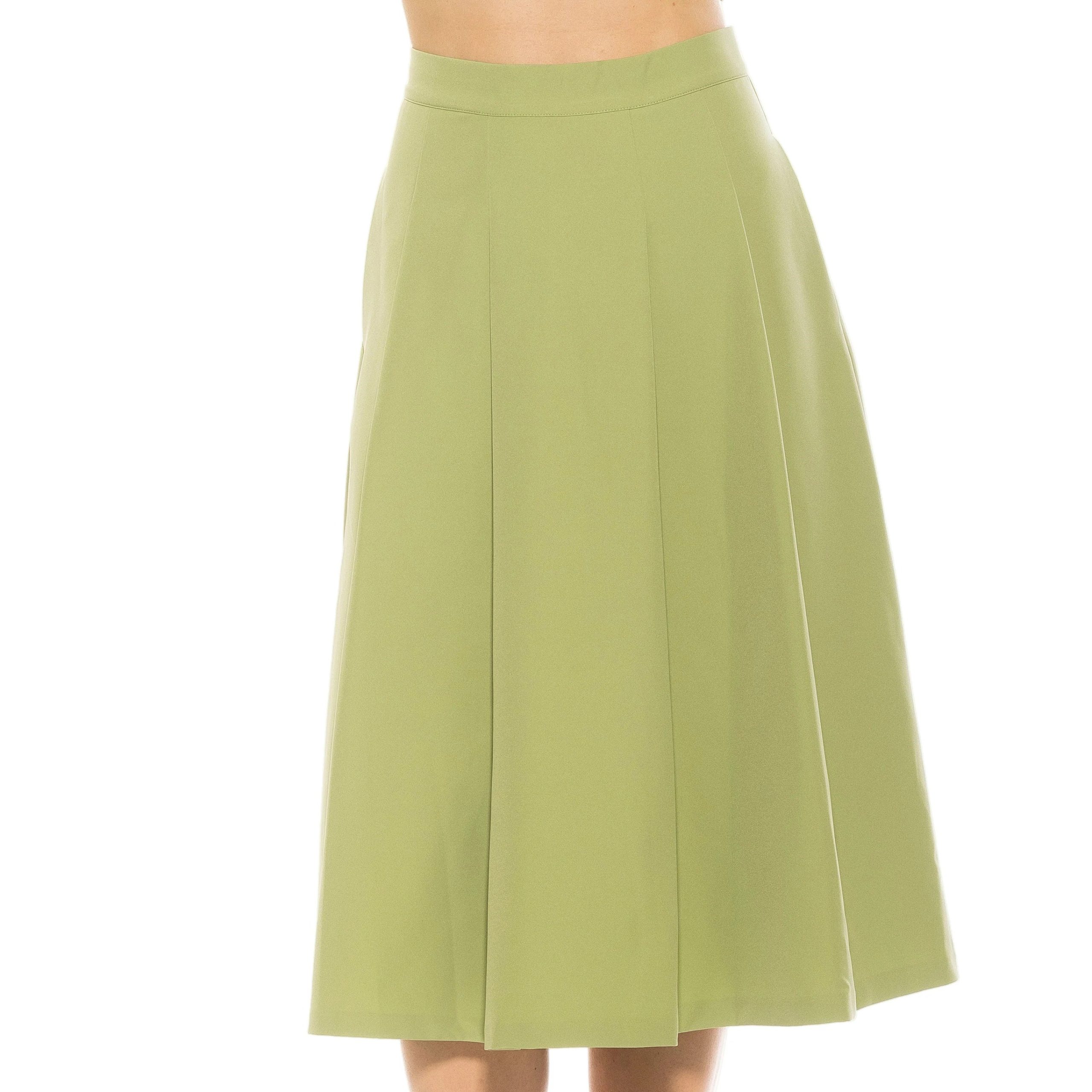 silk pleated skirt