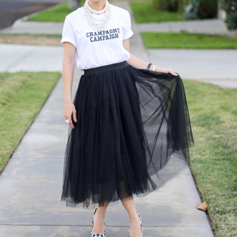 t shirt and skirt