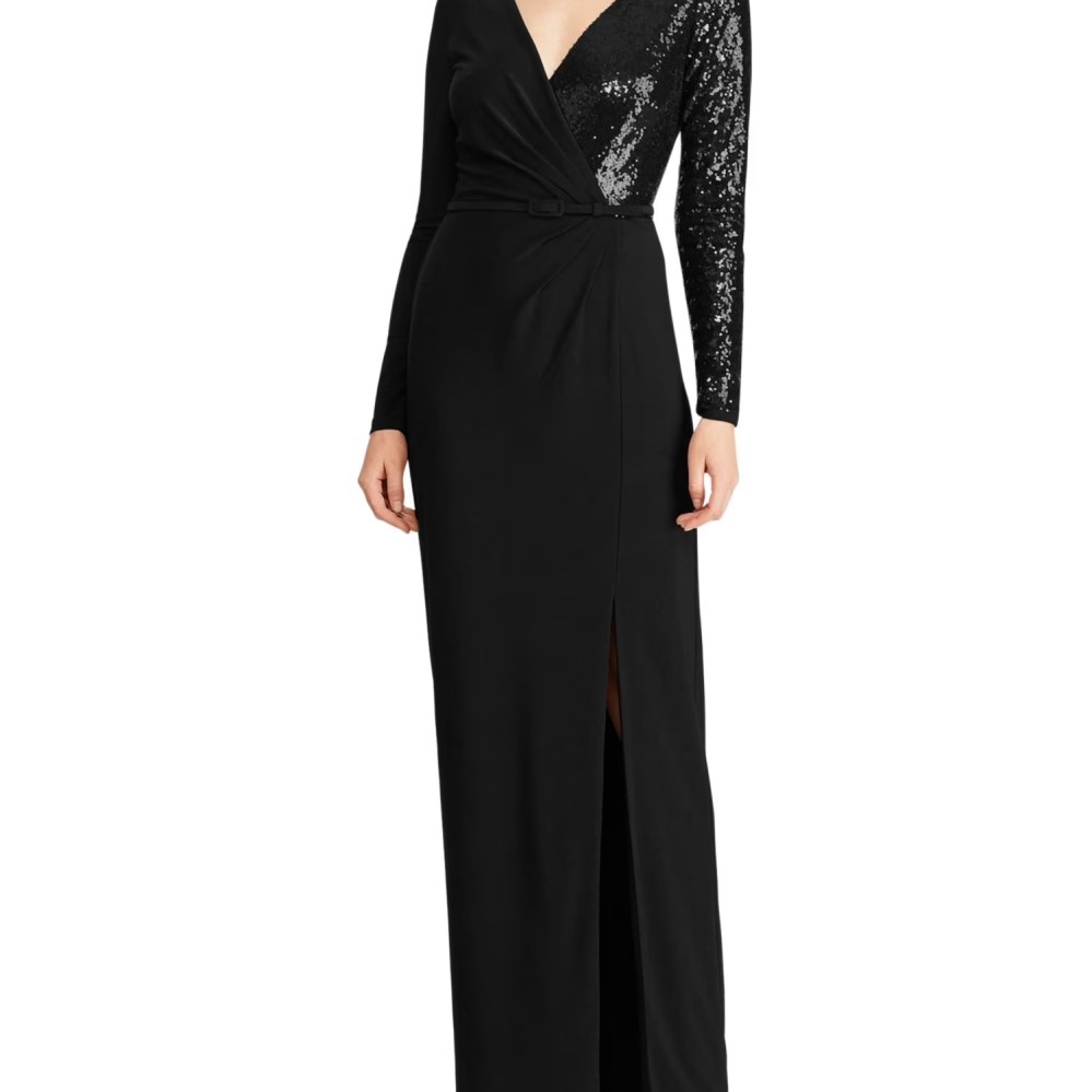 black wrap dress long sleeve